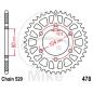 Preview: Alu-Kettenrad, 47Z, Teil.: 520 silber, JT, Innen Ø : 080, Lochkr.: 104