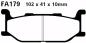 Preview: Bremsbelag - Satz Blackstuff (organisch) (EBC), FA179