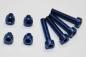 Preview: Aluminium screw set M4 blue anodized