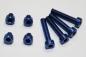 Preview: Aluminium screw set M4 blue anodized