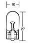 Preview: W5W Glassockel-Glühlampe 12V 5W W2,1x9,5 D