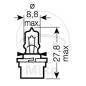 Preview: Glühlampe, 12V5W B10D, Sockel schwarz