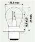 Preview: Glühlampe,12V15W JMP, P26S