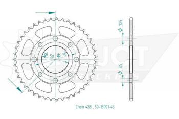 Kettenrad, 43 Zähne