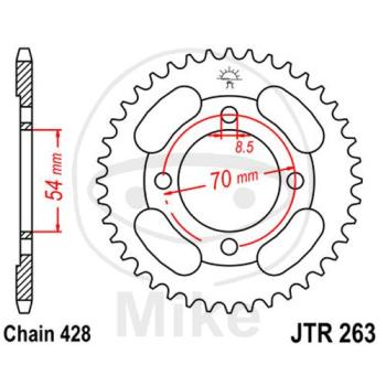 Kettenrad, 34Z, Teil.: 428, Innen Ø : 054, Lochkr.: 070