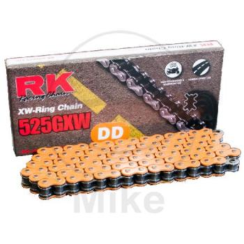 RK XW-Ring-Kette, orange 525GXW/108, offen mit Nietschloss