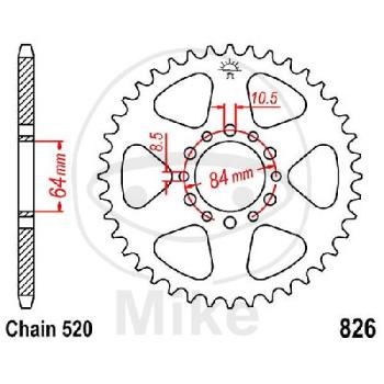 Kettenrad, 47Z, Teil.: 520, Innen Ø : 064, Lochkr.: 084