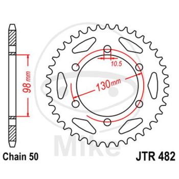 Kettenrad, 47Z, Teil.: 530, Innen Ø : 098, Lochkr.: 130