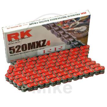 RK, Standard-Kette, rot 520MXZ4/110, offen mit Clipschloss