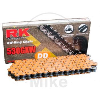 RK XW-Ring-Kette, orange 530GXW/120, offen mit Nietschloss