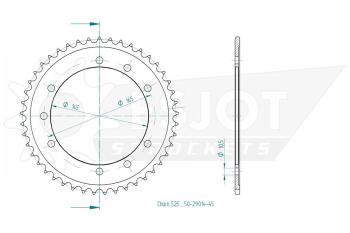 Kettenrad, 45 Zähne
