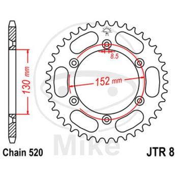 Kettenrad, 48Z, Teil.: 520, Innen Ø : 130, Lochkr.: 152