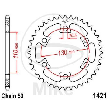 Kettenrad, 40Z, Teil.: 530, Innen Ø : 110, Lochkr.: 131