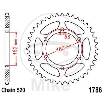 Kettenrad, 46Z, Teil.: 520, Innen Ø : 162, Lochkr.: 180