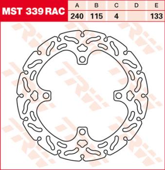 Bremsscheibe MST339RAC,starr