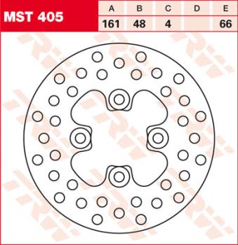 Bremsscheibe MST405, starr