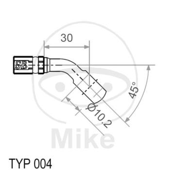 Ringfitting, Vario, TYP004, 10 mm, 45° chrom