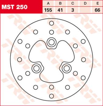 Bremsscheibe MST250, starr