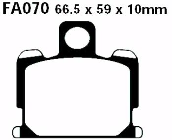 Bremsbelag - Satz Blackstuff (organisch) (EBC), FA070