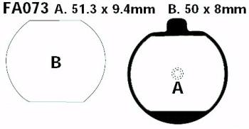 Bremsbelag - Satz Blackstuff (organisch) (EBC), FA073