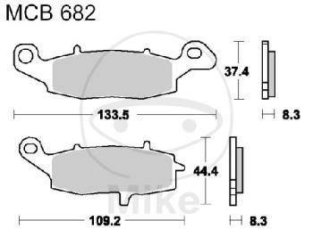 Bremsklötze, Standard, TRW, altern. 7378755