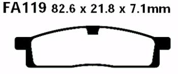 Bremsbelag - Satz Sintermetall Goldstuff (EBC), FA119R