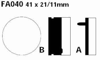 Bremsbelag - Satz Blackstuff (organisch) (EBC), FA040