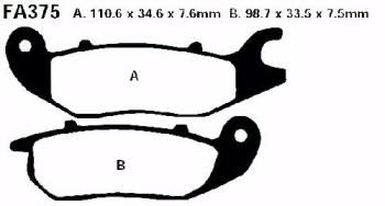 Bremsbelag - Satz Blackstuff (organisch) (EBC), FA375