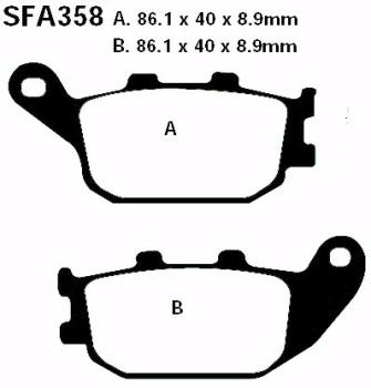 Bremsbelag - Satz Scooter (organisch) (EBC), SFA358