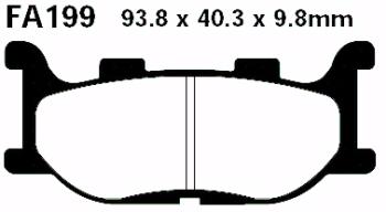 Bremsbelag - Satz Blackstuff (organisch) (EBC), FA199