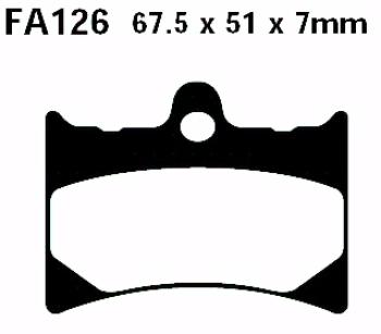 Bremsbelag - Satz Blackstuff (organisch) (EBC), FA126