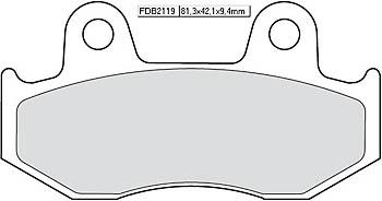 Disc brake pad FDB 2119 P