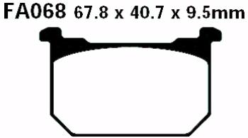 Bremsbelag - Satz Blackstuff (organisch) (EBC), FA068