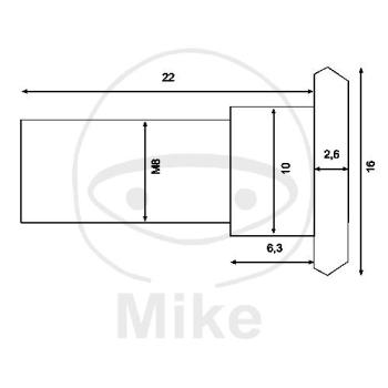 Bremsscheibenschrauben, M8X22 mm, Inhalt 6 Stk.