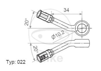 Ringfitting, Vario, TYP022, 10 mm, 20&20 schwarz