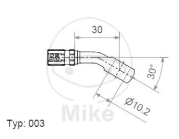 Ringfitting, Vario, TYP003, 10 mm, 30° in ; Edelstahl