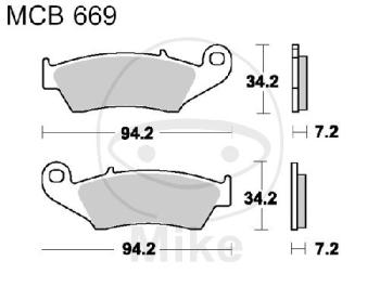 Bremsklötze, Standard, EC, TRW