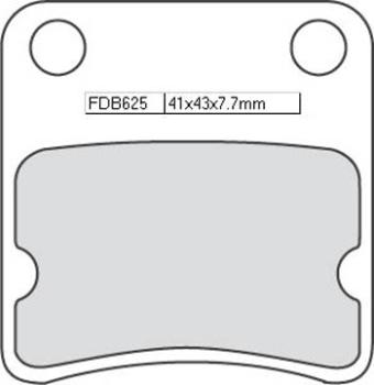 Disc brake pad FDB 625 EF