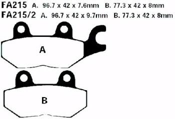 Bremsbelag - Satz Blackstuff (organisch) (EBC), FA215