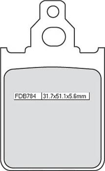 Disc brake pad FDB 784 AG