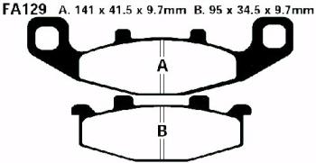 Bremsbelag - Satz (Sintermetall) Goldstuff (EBC), FA129HH