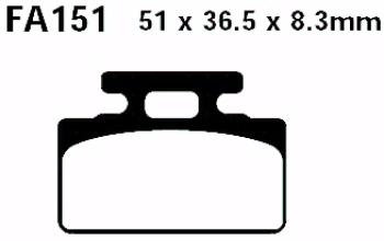 Bremsbelag - Satz Blackstuff (organisch) (EBC), FA151