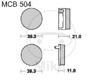 Bremsklötze, Standard, TRW, altern. 7326051