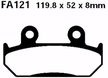 Bremsbelag - Satz Blackstuff (organisch) (EBC), FA121