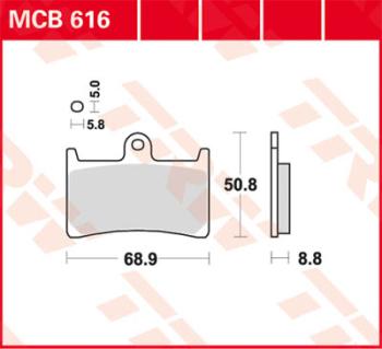 Disc brake pad MCB616