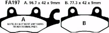 Bremsbelag - Satz Blackstuff (organisch) (EBC), FA197