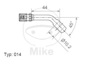 Ringfitting, Vario, TYP014, 10 mm  45° gold