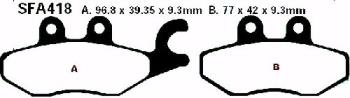 Bremsbelag - Satz Scooter (organisch) (EBC), SFA418