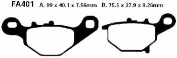 Bremsbelag - Satz Redstuff TT Carbon/Grafit (organisch) (EBC), FA401TT