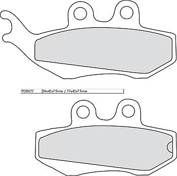 Disc brake pad FDB 677 EF